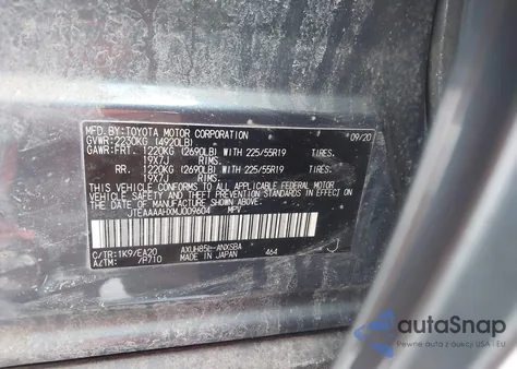 2021 Toyota Venza Limited z USA, uszkodzony, nr VIN JTEAAAAHXMJ009604